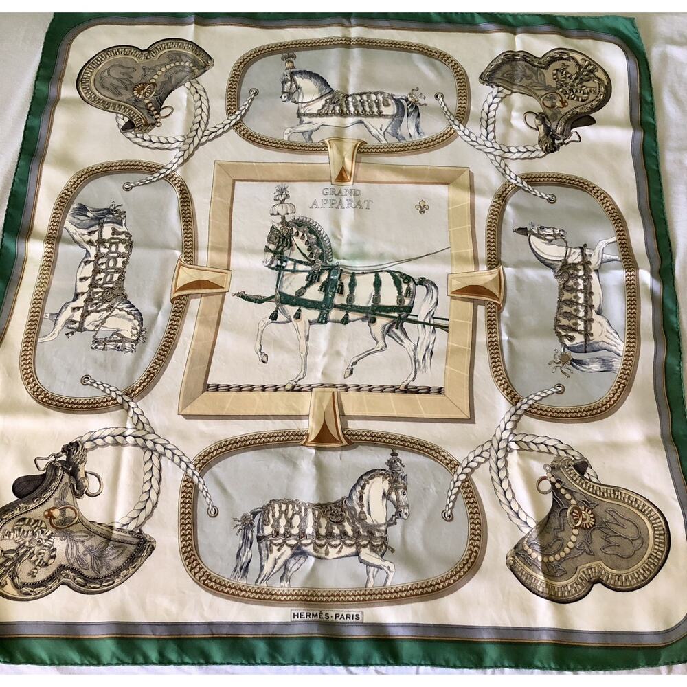 Vintage Authentic Hermès Silk Scarf 90cm Grand Apparat